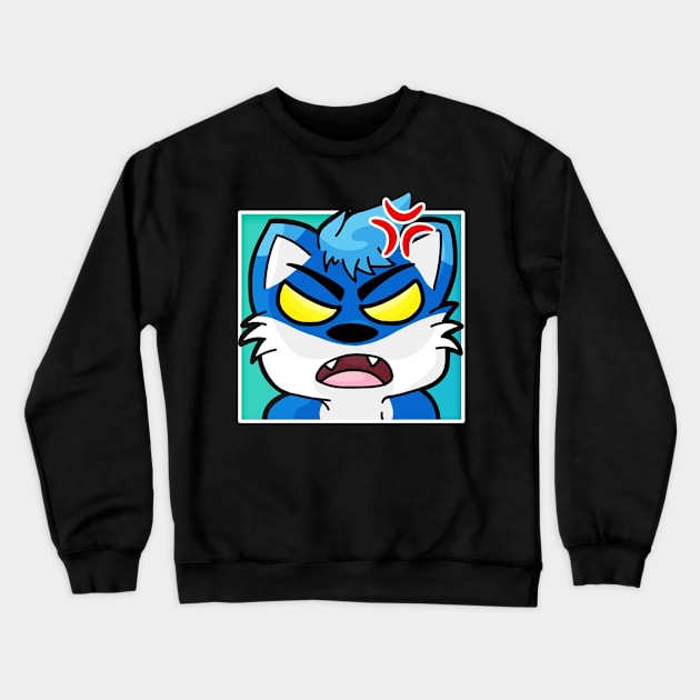 My wolf rage twitch emote Crewneck Sweatshirt by szymonnowotny8